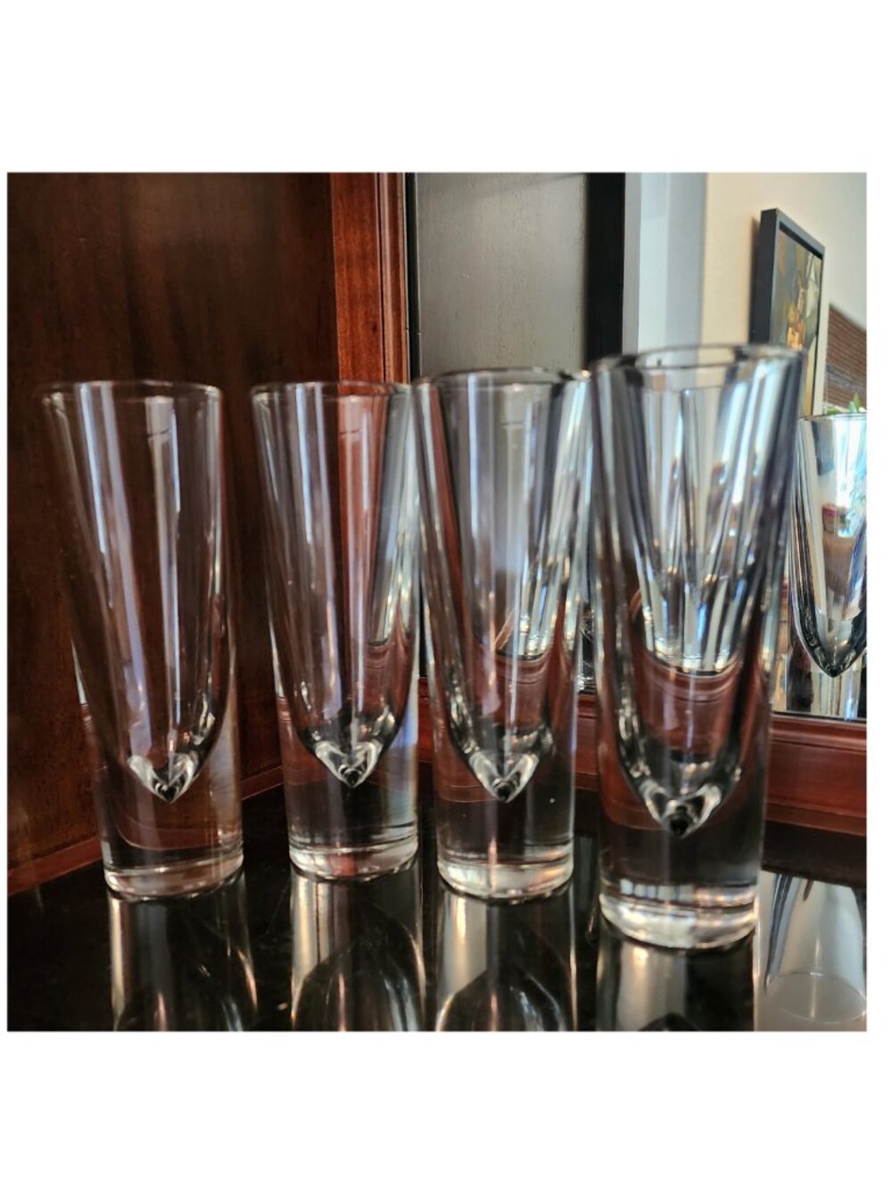 4 MCM Carlo Moretti Italian Brunch Bullet Glasses VTG 70-80's Made Italy Heavy